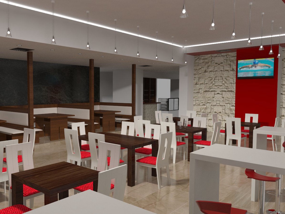 Restaurant interior model & visualisation