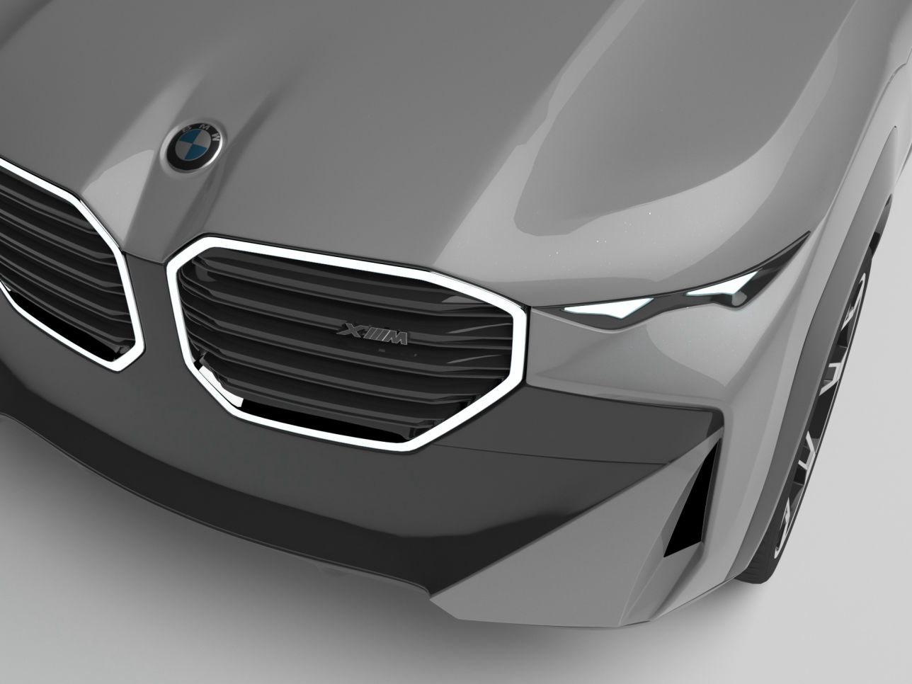 BMW XM 3D model render