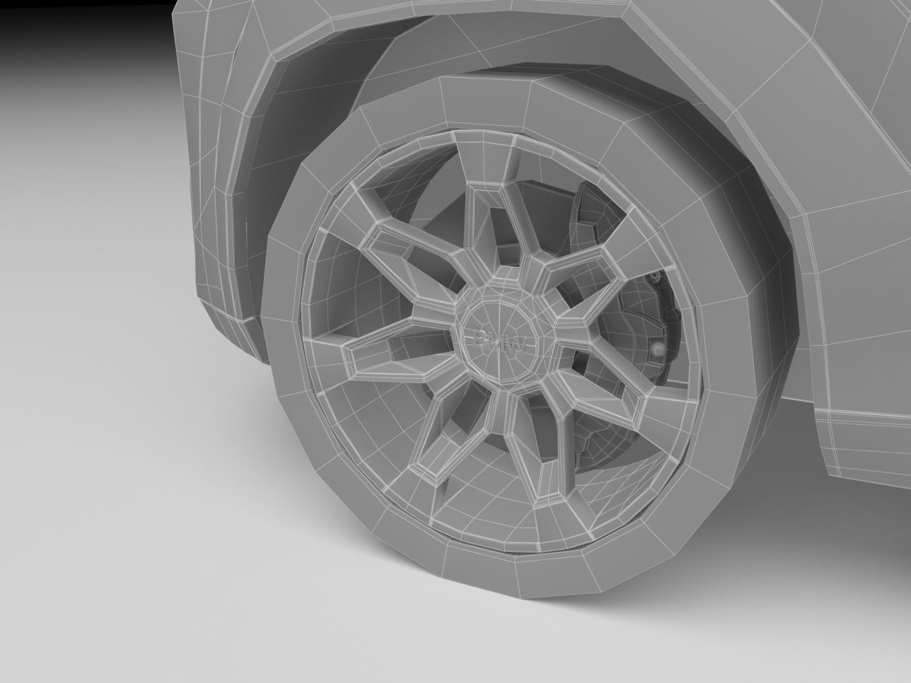 BMW XM 3D model render