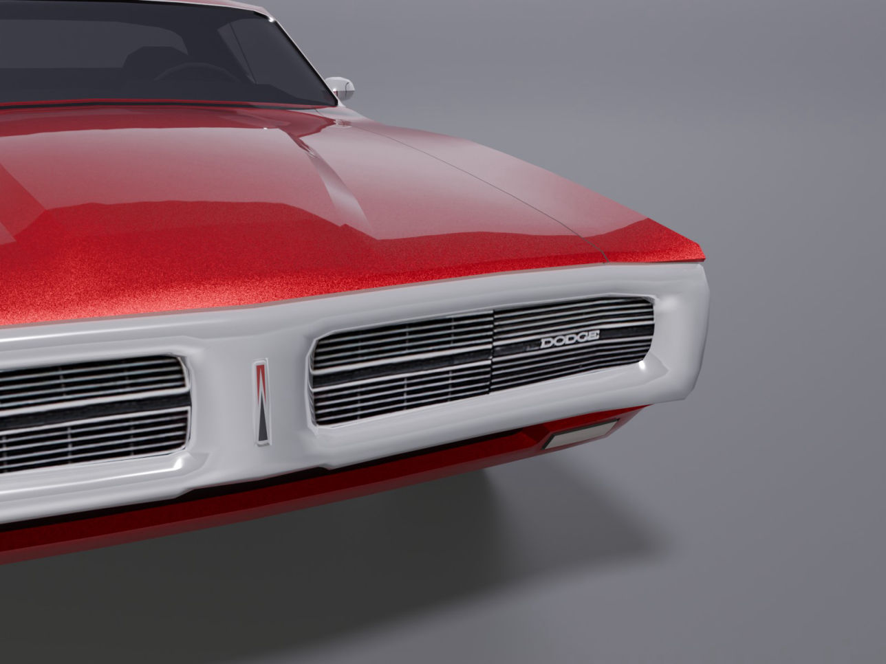 Dodge Charger 1971 low-poly 3D model