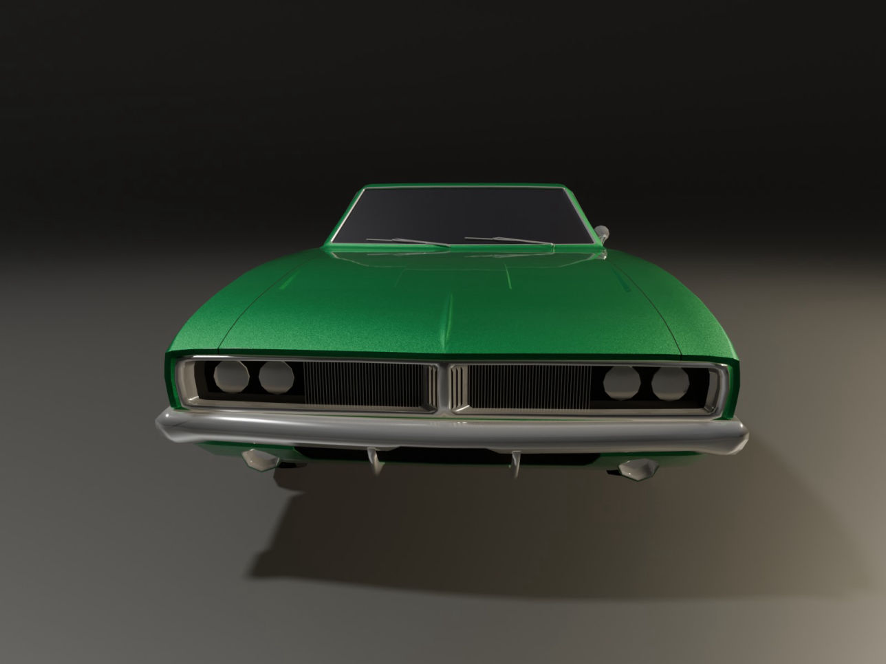 Dodge Charger 1969 low-poly 3D model